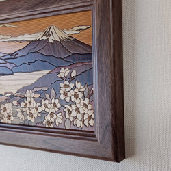 ウッドアート「富士夕景」 3枚目の画像