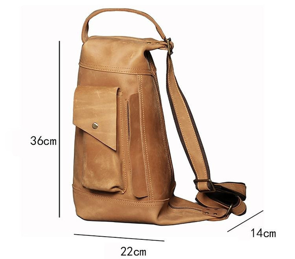 本革 チェストバッグ レザー ショルダーバッグ メンズ オートバイバッグ 牛革ボディバッグ彼氏友達父の日誕生日プレゼント バッグ・カバン バッグ・カバン（メンズ） ボディバッグ・ウエストポーチ A1560399700(11900円)