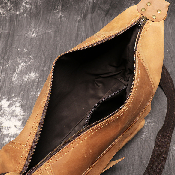 本革 チェストバッグ レザー ショルダーバッグ メンズ オートバイバッグ 牛革ボディバッグ彼氏友達父の日誕生日プレゼント バッグ・カバン バッグ・カバン（メンズ） ボディバッグ・ウエストポーチ A1560399700(11900円)