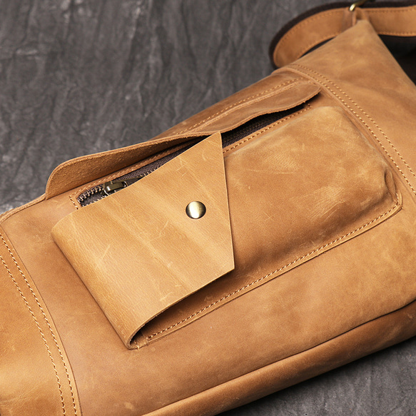 本革 チェストバッグ レザー ショルダーバッグ メンズ オートバイバッグ 牛革ボディバッグ彼氏友達父の日誕生日プレゼント バッグ・カバン バッグ・カバン（メンズ） ボディバッグ・ウエストポーチ A1560399700(11900円)