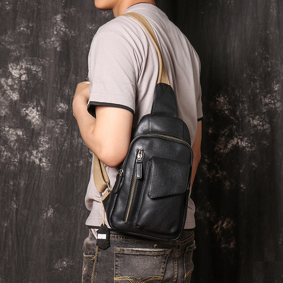 本革 チェストバッグ レザー ショルダーバッグ メンズ オートバイバッグ 牛革ボディバッグ彼氏友達父の日誕生日プレゼント 本革 メンズ ショルダーバッグ バッグ 旅行バッグ