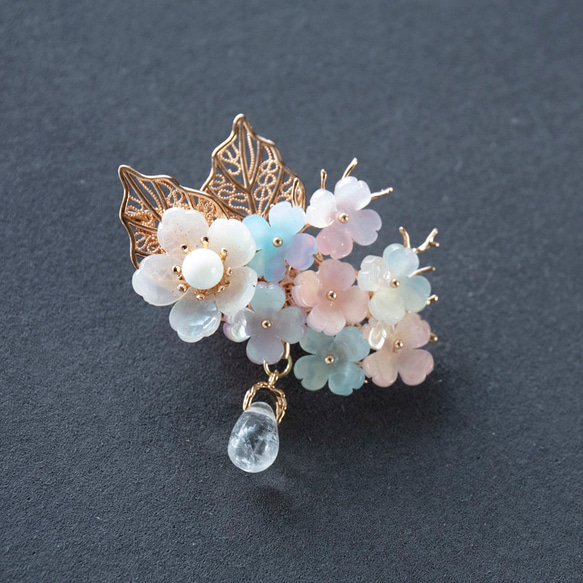 素晴らしい品質 紫陽花のヘアクリップ 髪 ヘアアクセサリー あじさい アジサイ その他