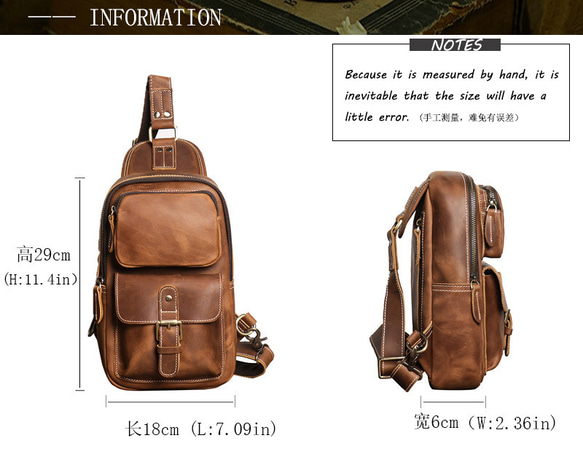 本革 チェストバッグ レザー ショルダーバッグ メンズ オートバイバッグ 牛革ボディバッグ彼氏友達父の日誕生日プレゼント 本革 牛革ボディバッグ彼氏友達父の日誕生日プレゼント K1688407263(12870円)