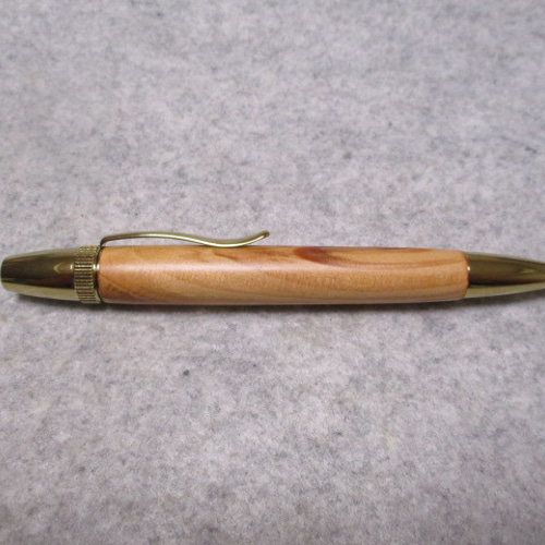 木製ボールペン 肥松　チタン製　「年末セール」 肥松(黒松) 出雲産 蜜蠟ワックス仕上げ 回転式ロングパトリオット