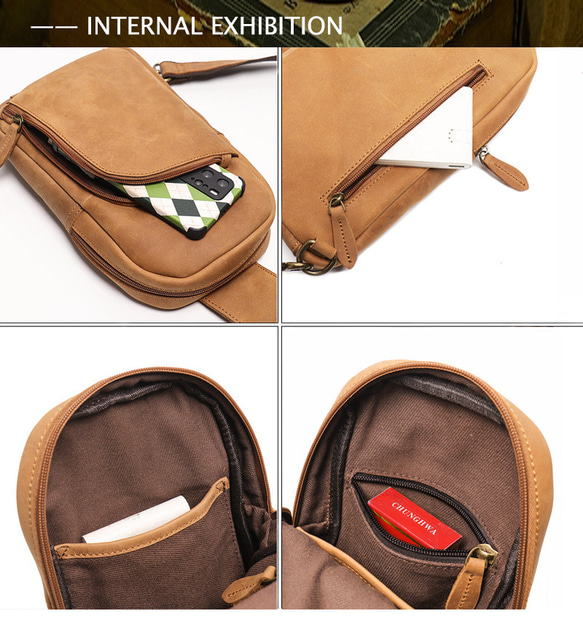 本革 チェストバッグ レザー ショルダーバッグ メンズ オートバイバッグ 牛革ボディバッグ彼氏友達父の日誕生日プレゼント 本革 メンズ ショルダーバッグ バッグ 旅行バッグ