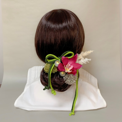 アーティフィシャルフラワー ヘアパーツ 胡蝶蘭ヘッド アーティフィシャルフラワー ヘッドパーツ