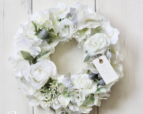 アーティフィシャルフラワー リース 20センチ リース Fleur de E. 通販