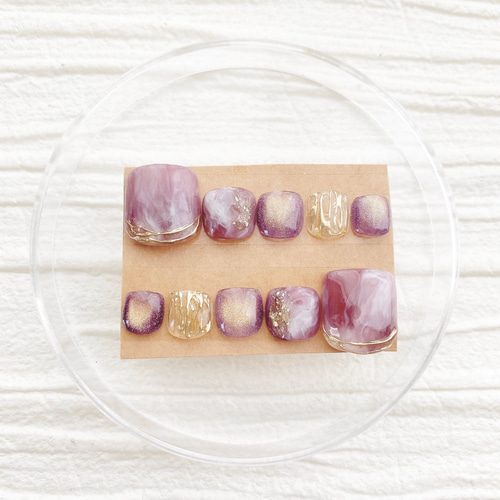 現品限り フットネイル ネイルチップ ペディ ニュアンスネイル