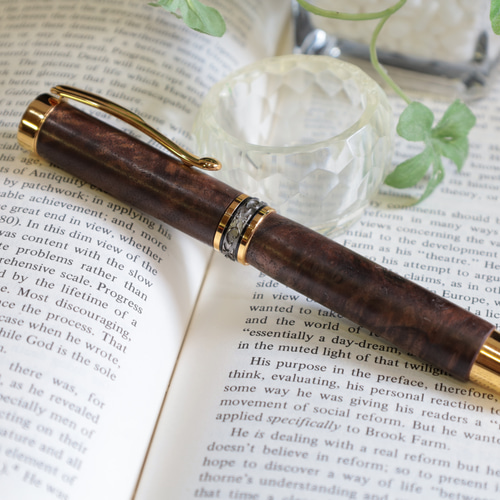 世界に1本だけ】クラロウォールナットコブのボールペンのボールペン  