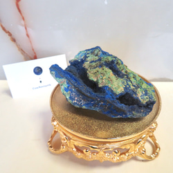 【美しい鉱物標本】地球のかけらのようなアズマラカイ・藍銅鉱孔雀石／381グラム 7枚目の画像