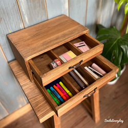 【傷あり】木製 小物入れ 引き出し 収納 カスタマイズ ハンドメイド 24ac4f214632a85395212e6a1e4f73