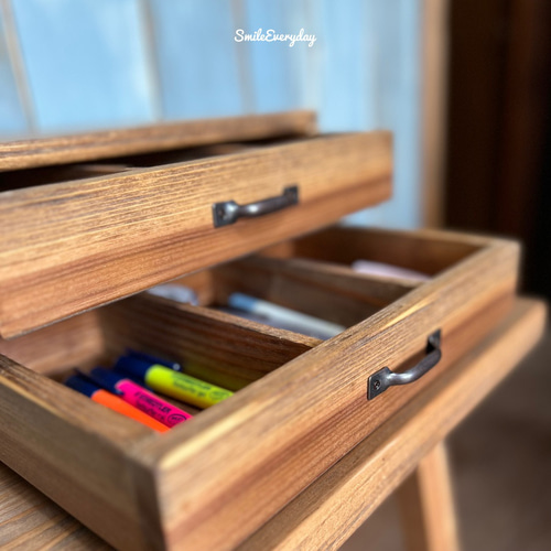木製 小物収納 文房具収納 引出し収納 その他雑貨 Smile Everyday 受注