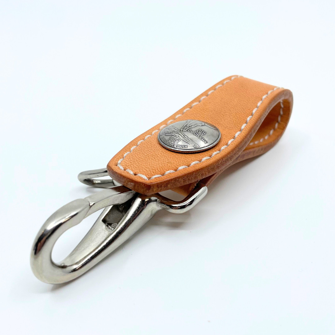 【キーフック】本格サドルレザー 牛革 総手縫い