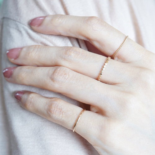 スキニーリング3本セット 14kgf ピンキーリング対応 重ね付け