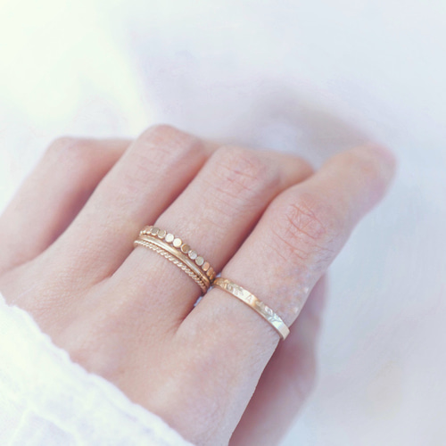 スキニーリング3本セット 14kgf ピンキーリング対応 重ね付け