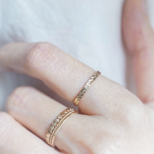 スキニーリング3本セット 14kgf ピンキーリング対応 重ね付け