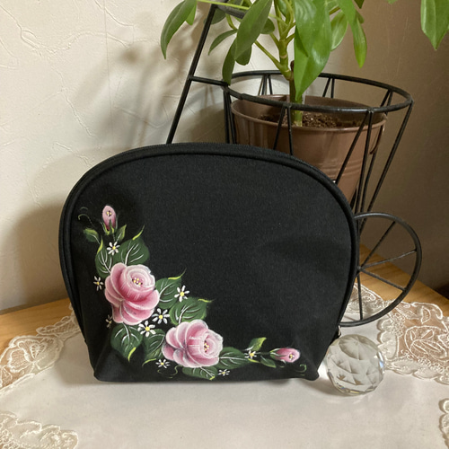 トールペイント作品　豪華薔薇柄　小物入れ トールペイント作品豪華薔薇柄小物入れ