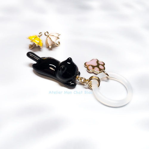 ねこのアンブレラマーカー 黒 傘・日傘 AtelierMonChatBleu 通販
