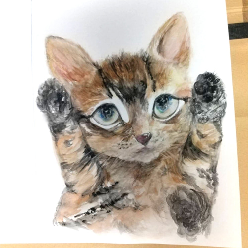 猫ちゃんの絵画