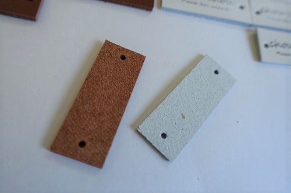 Atelier Sarahさま専用　本革タグ♪　1.5×４ｃｍ　 4枚目の画像