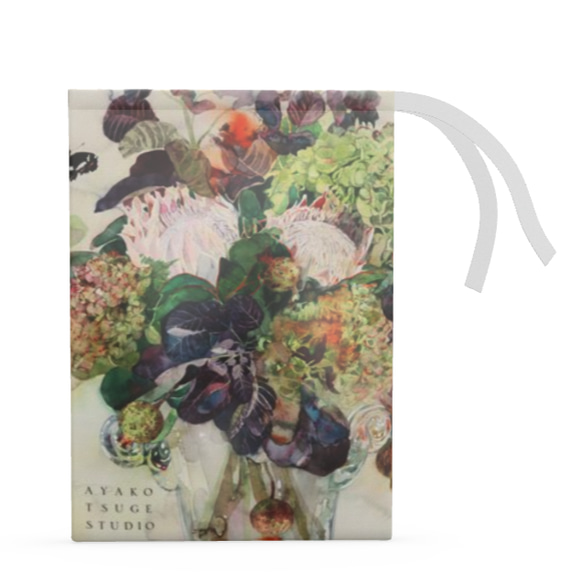 キングプロディアと夏の花　エプロン　ミディアムサイズ　ファブリック2024 12枚目の画像