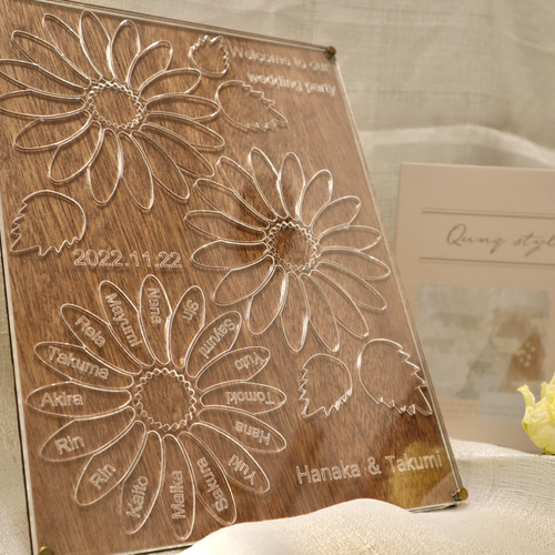 ひまわり 参加型結婚証明書 ウェルカムボード アトリエ 悠祐 通販