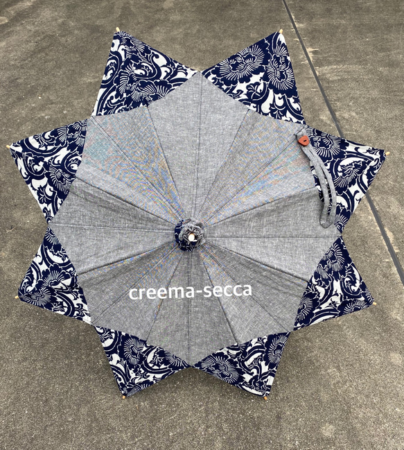 【ハンドメイド】久留米絣の日傘　藍系 ハンドメイド】久留米絣の日傘 藍系 - メルカリ