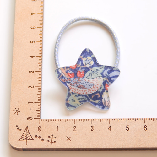 ヘアゴム レジン キッズ ベビー ハンドメイド かすみそう 押し花