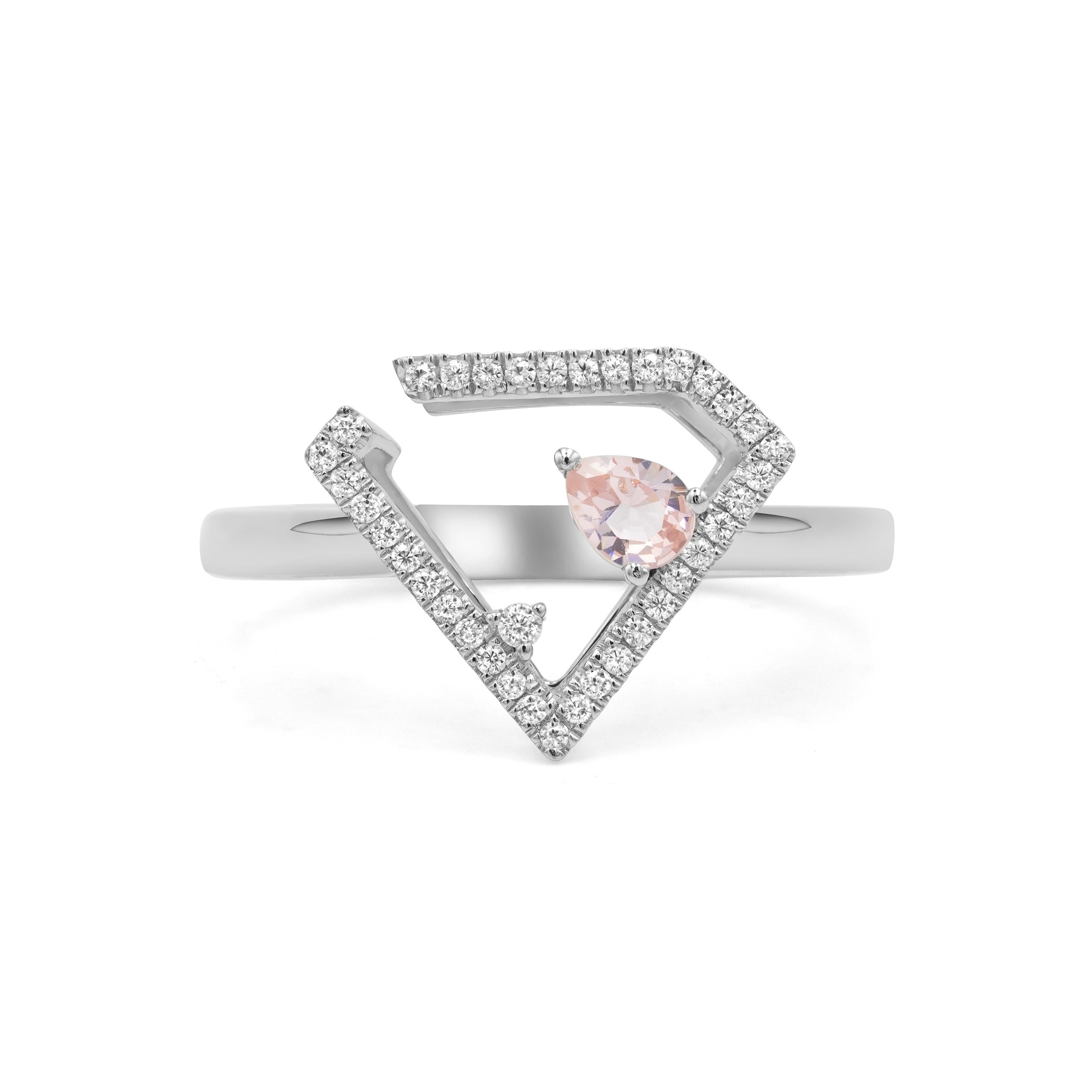 ダイヤモチーフのアクセサリー リング R199W624（4週間発送）