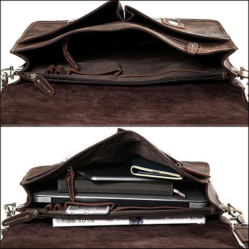 ビジネスバッグ 本革 ブリーフケース ブラウン アンティーク レザー