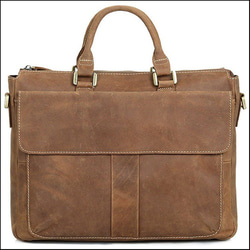ブリーフケース 本革 メンズ レザー アンティーク ビジネスバッグ 14インチPC対応 通勤鞄 ショルダーバッグ 紳士用 1枚目の画像