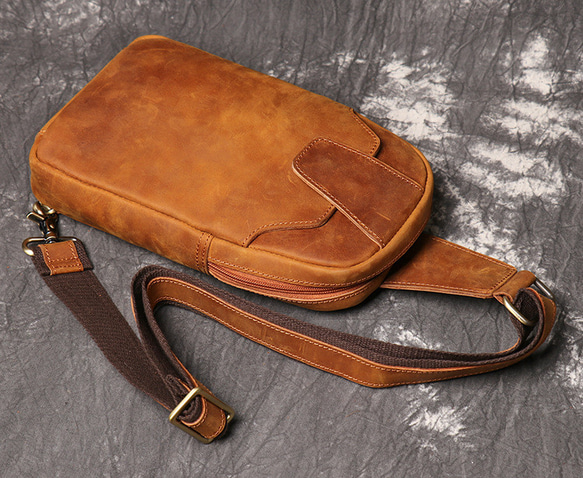 本革 チェストバッグ レザー ショルダーバッグ メンズ オートバイバッグ 牛革ボディバッグ彼氏友達父の日誕生日プレゼント 本革 メンズ ショルダーバッグ バッグ 旅行バッグ