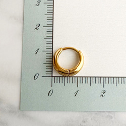 ゴールドもあり　サージカルステンレス316L ワンタッチドロップフープピアス　金属アレルギー対応　つけっぱなし 5枚目の画像