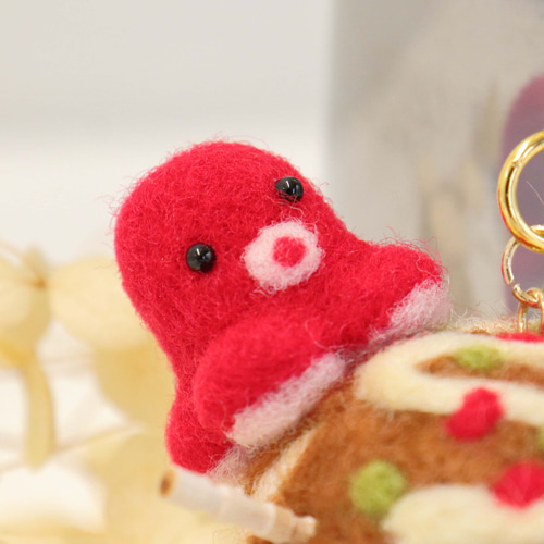 スペースシップたこ焼き 羊毛フェルト ユーモラス お茶目 かわいい