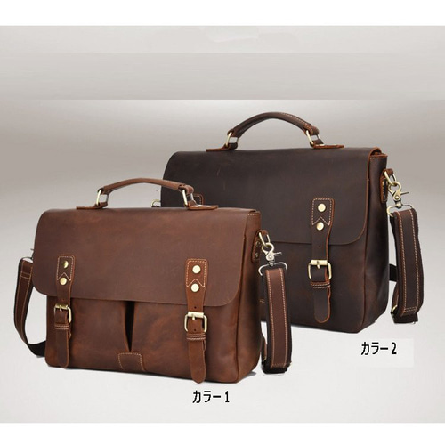 ビジネスバッグ レザー メンズ 本革 2way ブリーフケース 軽量