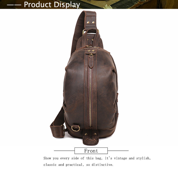 本革 チェストバッグ レザー ショルダーバッグ メンズ オートバイバッグ 牛革ボディバッグ彼氏友達父の日誕生日プレゼント                                     お求め前にお読みいただくと安心できるごあんないです DGJ1360847586(10400円)