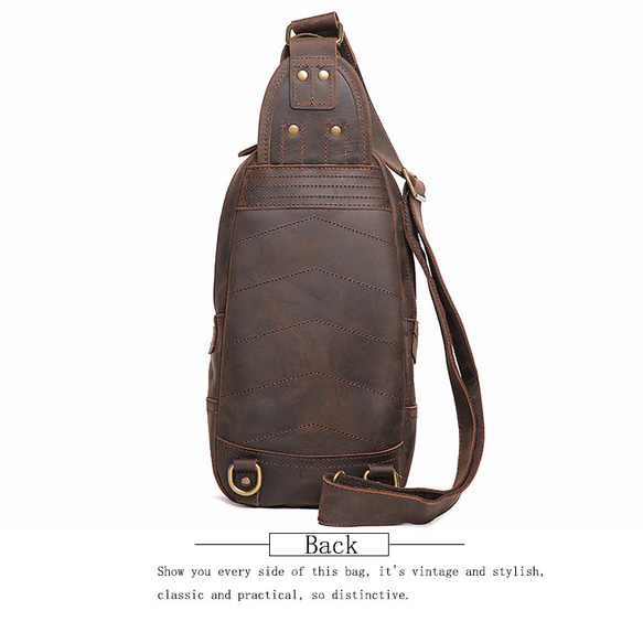 本革 チェストバッグ レザー ショルダーバッグ メンズ オートバイバッグ 牛革ボディバッグ彼氏友達父の日誕生日プレゼント                                     お求め前にお読みいただくと安心できるごあんないです DGJ1360847586(10400円)