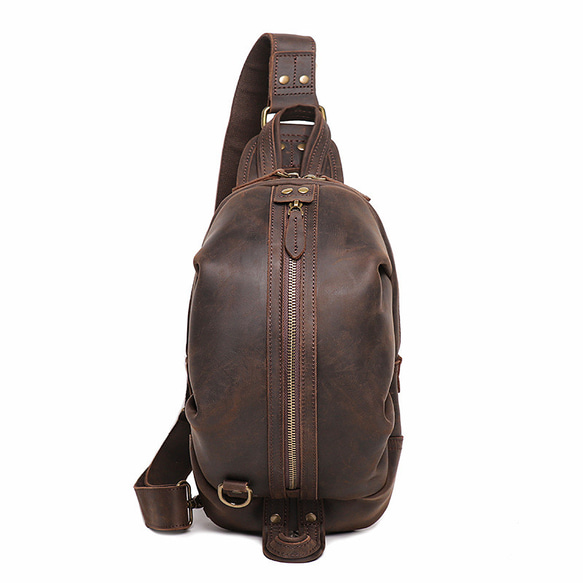 本革 チェストバッグ レザー ショルダーバッグ メンズ オートバイバッグ 牛革ボディバッグ彼氏友達父の日誕生日プレゼント                                     お求め前にお読みいただくと安心できるごあんないです DGJ1360847586(10400円)