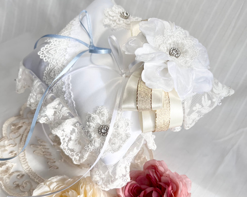 さえら　ヒスクローネ　円型レースクッション　ホワイト　リボン 2025年最新】Ca Et La インテリア小物の人気アイテム - メルカリ