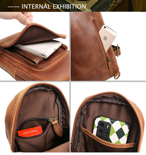 本革 チェストバッグ レザー ショルダーバッグ メンズ オートバイバッグ 牛革ボディバッグ彼氏友達父の日誕生日プレゼント 本革 メンズ ショルダーバッグ バッグ 旅行バッグ