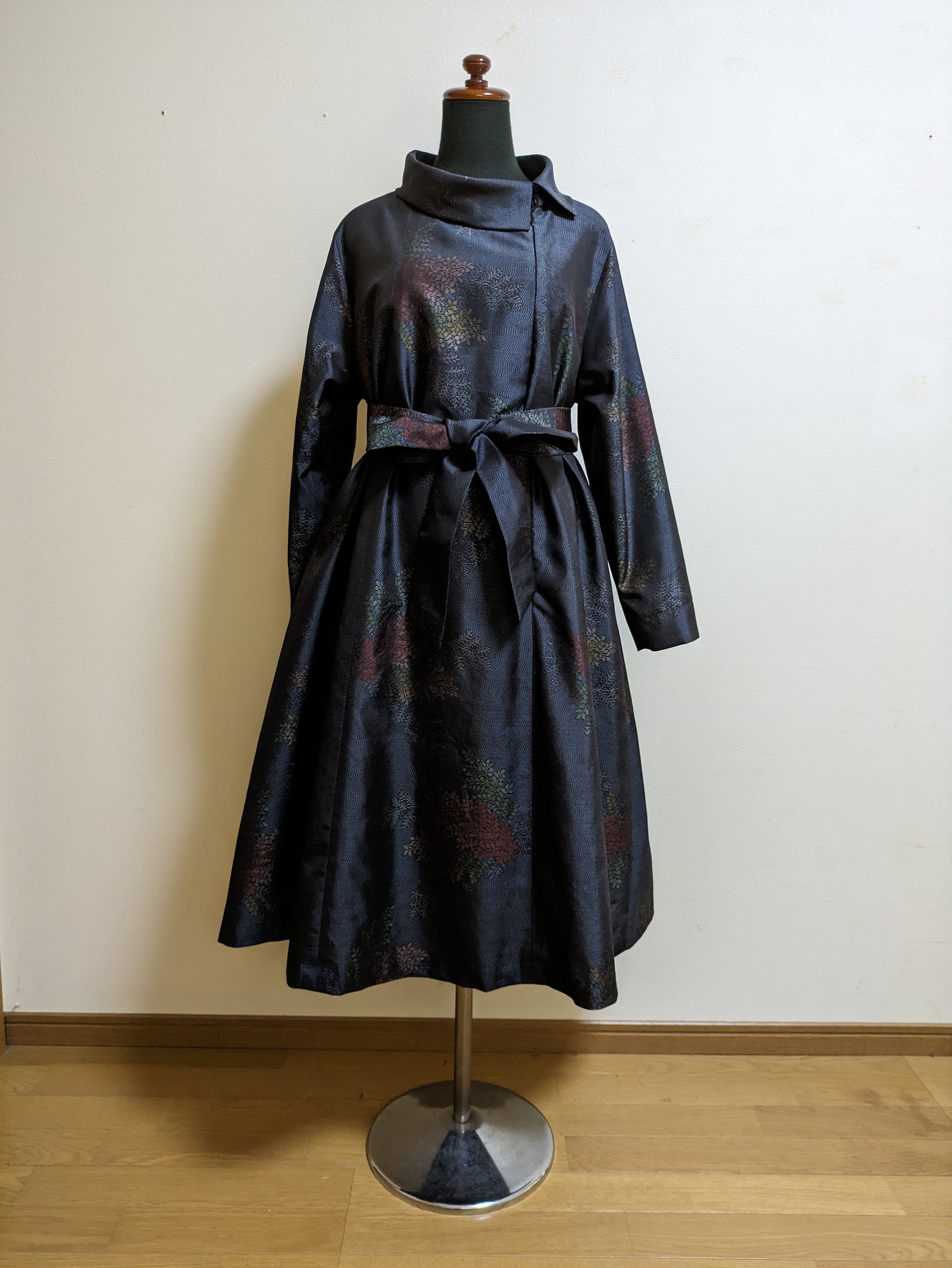 SOLD 着物リメイク ワンピース 大島紬 ワンピース さらあお 通販