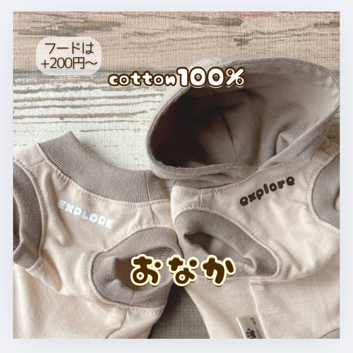 夏用❣️【ベージュ・モカ】犬服・名入れ無料・普通犬・ダックス