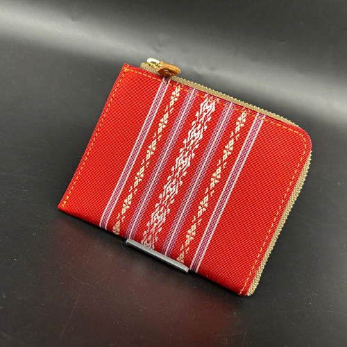 本場筑前博多織献上ミニ財布5 本革 イタリアンレザー使用 小銭