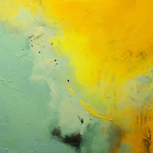 絵画 869 油絵/抽象画風/ひび割れ/F10号 1970年・K.Uchida・油絵・抽象