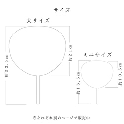 花火柄のお名前入り夏のうちわ大サイズ☆名入れ無料 3枚目の画像