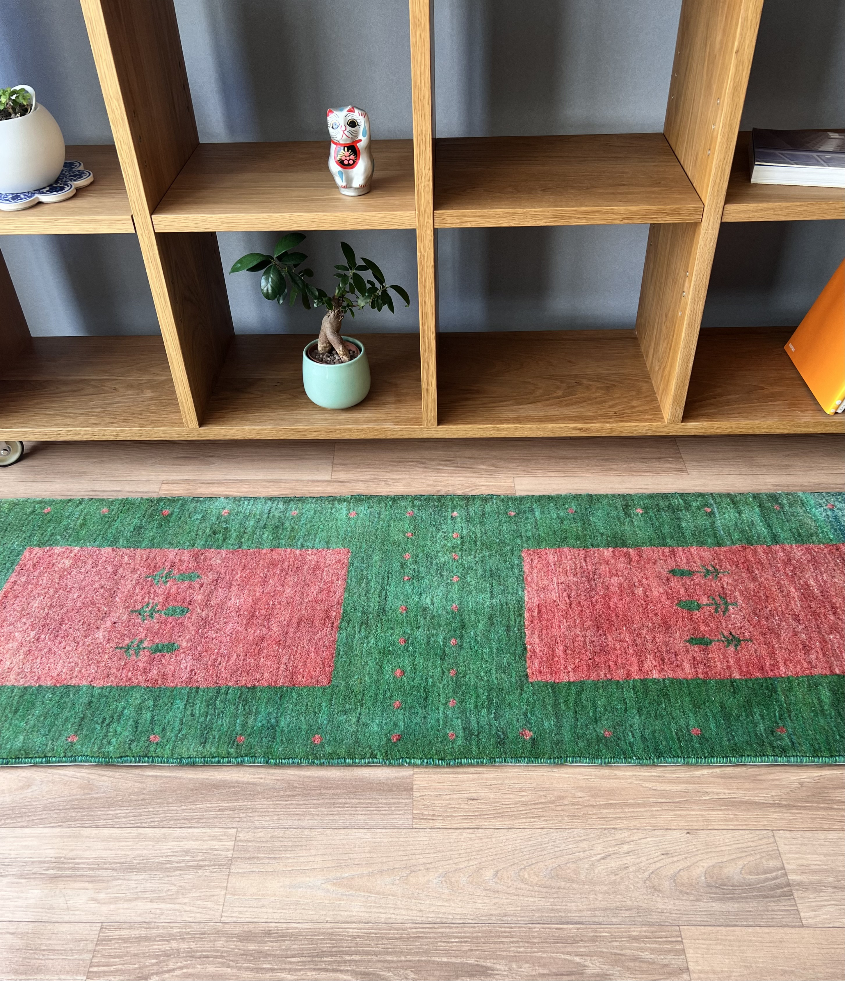 ●特別価格●送料無料●●ギャッベNo.39329【ランナー・細長】キッチン・廊下やベンチ、ベッド足元に！！