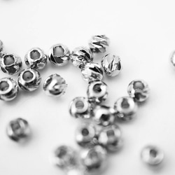 金アレ対応 真鍮製 切り込み メタル ビーズ 2.5ｍｍ 40個 5枚目の画像