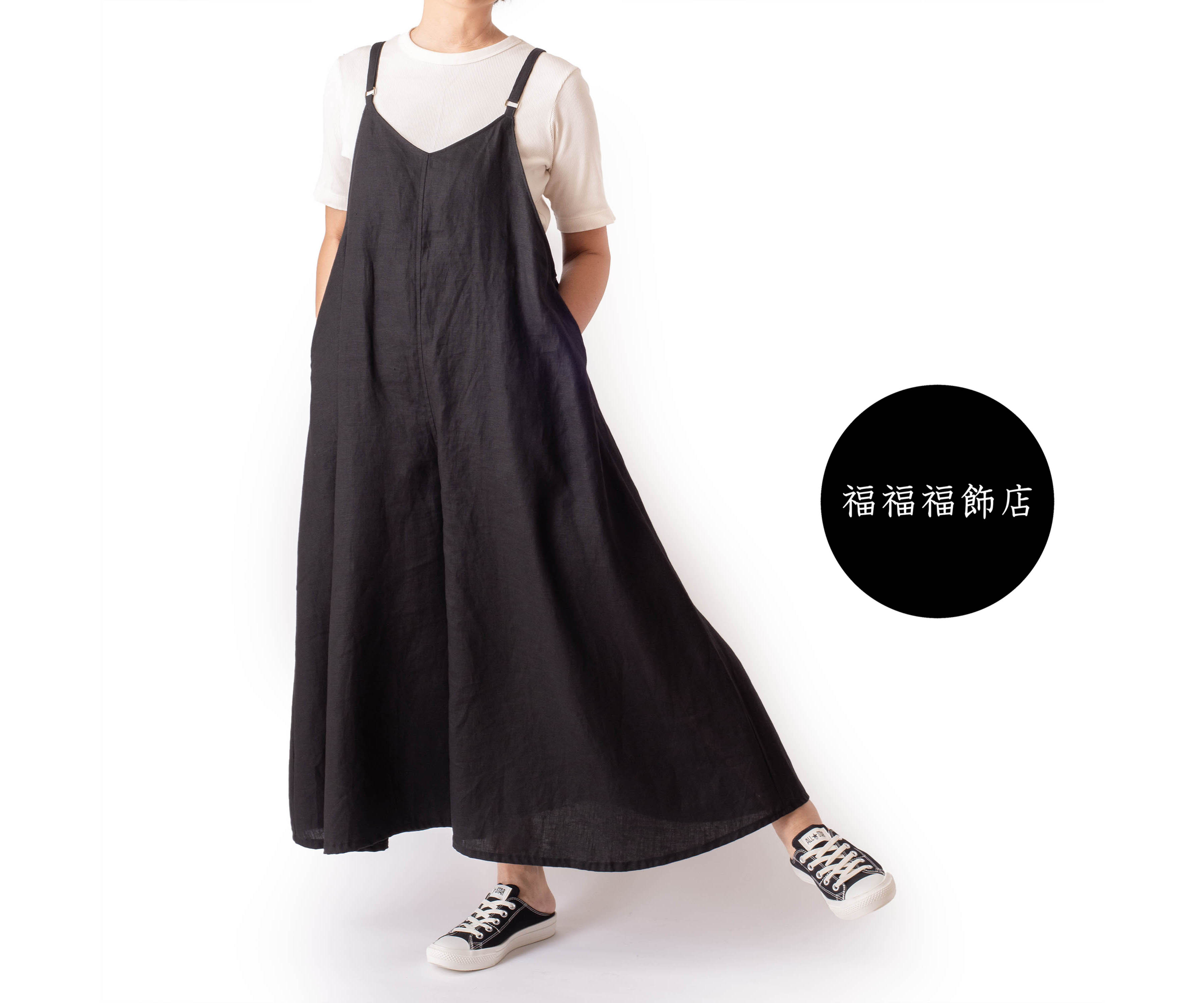 nonさま専用。サロペットサルエルパンツ　125丈　リネン　ハンドメイド　作家 pk0905_2.jpg