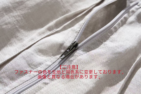一件帶帽亞麻短上衣，穿起來涼爽舒適。淺灰色。 230613-3 第5張的照片