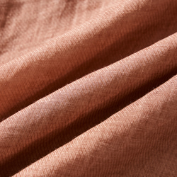 涼し気な雰囲気が魅力のリネン素材のブルゾン　フード付き　ライトアウター 　赤みの橙色　230613-5 12枚目の画像